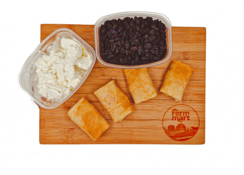 Заказать «Блины с творогом и изюмом» за 495 руб. 500 г. в Москве