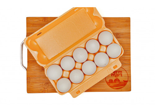 Заказать «Домашние куриные яйца белые С0 10шт» за 250 руб. 650 г. в Москве