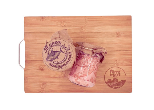 Заказать «Мясо тунца в собственном соку» за 850 руб. 500 г. в Москве