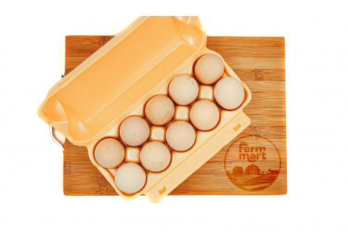 Заказать «Домашние куриные яйца кремовые С0 10шт» за 250 руб. 650 г. в Москве